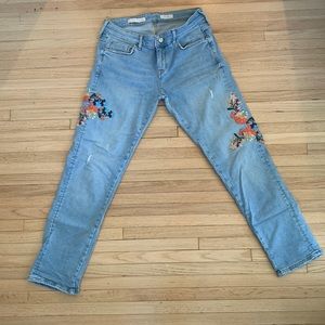 Anthro Pilcro & The Letterpress Embroidered Jeans Waist 29